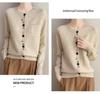 Colorful Button Cardigan: Spring Fashion, Versatile Round Neck, Long Sleeve Knit for Women