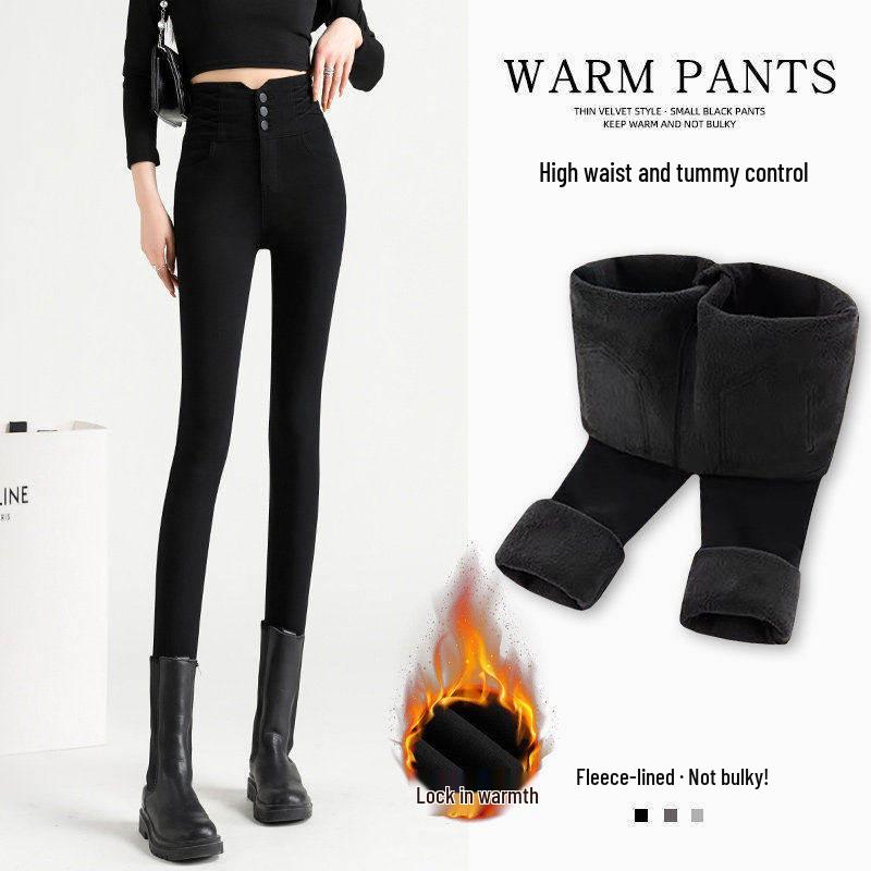 High-Waisted Black Slimming Leggings for Women - Spring 2026 Slim-Fit Pencil Style, Elastic, Tight-Fitting. L fits 106-115 jin
