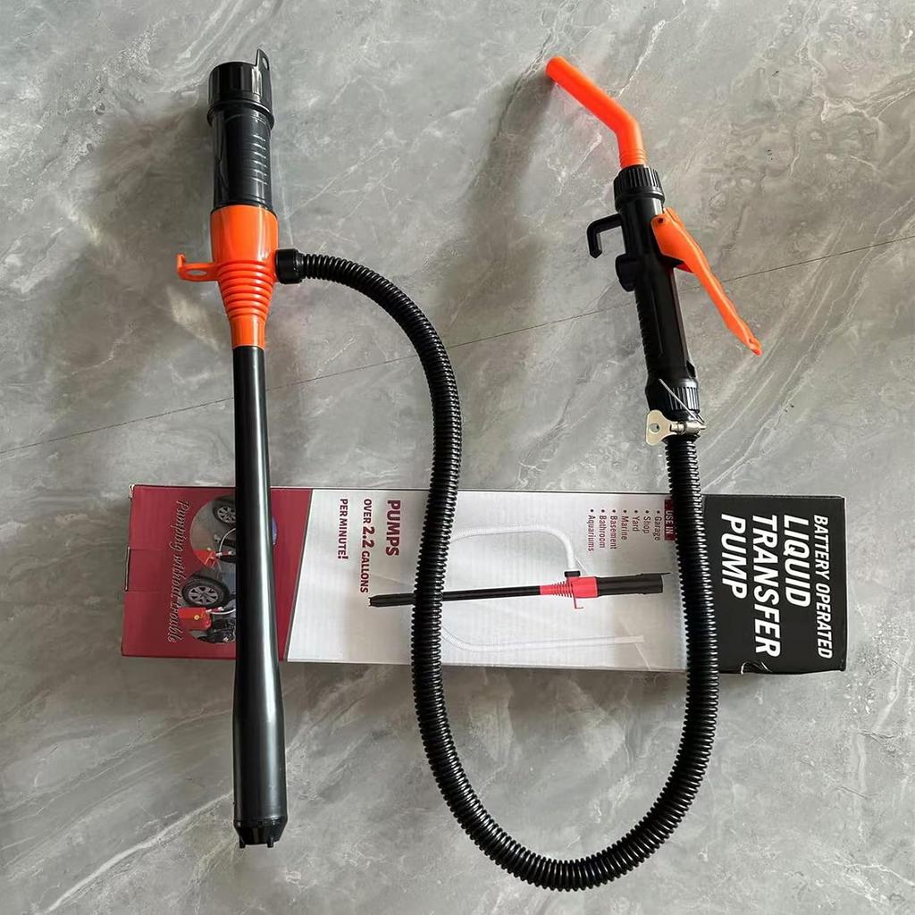 Upgrade Portable Power Battery Pump, Battery Operated Electric Siphon Pump, Gas Pump for Gas Can, Extended Hose Fuel Transfer Pump, Hand Fuel Pump