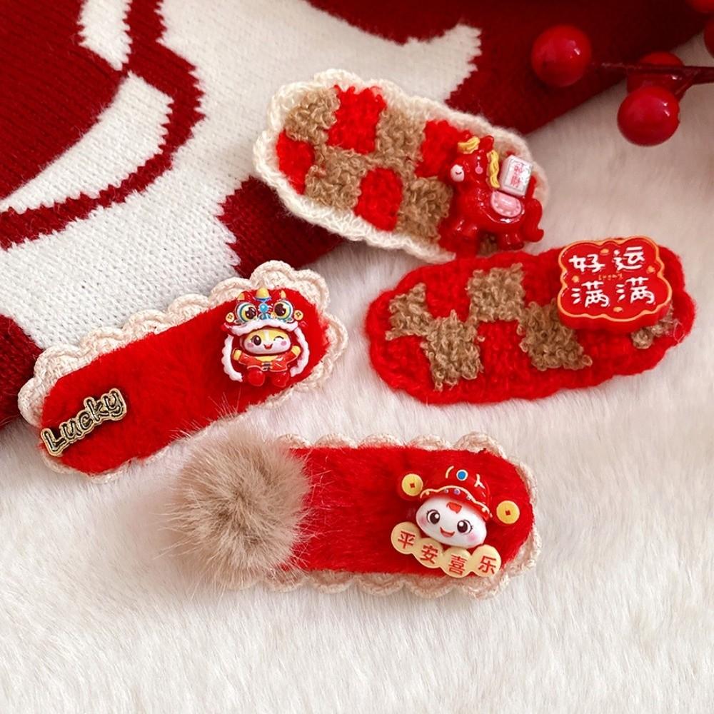 Hair Clip Chinese Yuanbao Horse Hairpin Hanfu New Year Red Hairpin  Horse New Year Gift