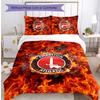 Charlton Athletic FC Set Biancheria da Letto Stampato 3 Pezzi Copripiumino Traspirante con Federe Biancheria da Letto Decorativa per Camera da Letto Casa