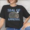 Graphic Printed Seal Of Approval T Shirt For Unisex 100 Cotton Tshirts Short Sleeve Tops