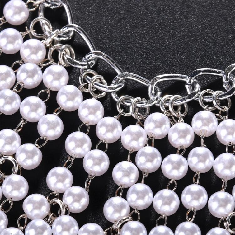 Pearls Tassels Headpiece Head Chain Hat Stylish Hair Embellishment for Gathering