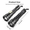 Zoomable Tactical Flashlight - 1000LM USB-C Rechargeable, Long Range LED Torch for Hunting/Fishing/Camping (IPX4 Waterproof)