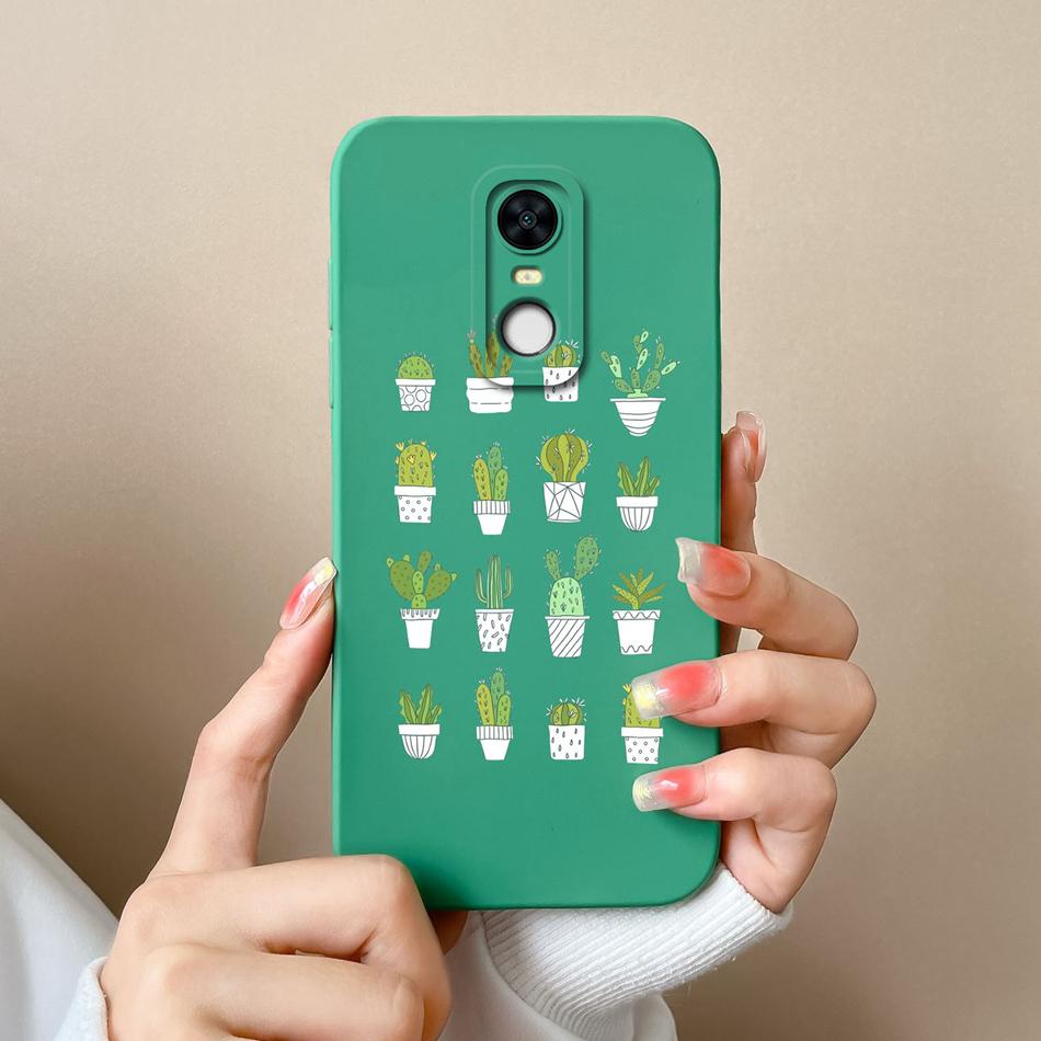 For Redmi Note5 Redmi5 Plus Phone Case Cartoon Liquid Silicone Full Coverage Anti Drop Funda For Redmi 5 Plus Note 5 Bumper Capa