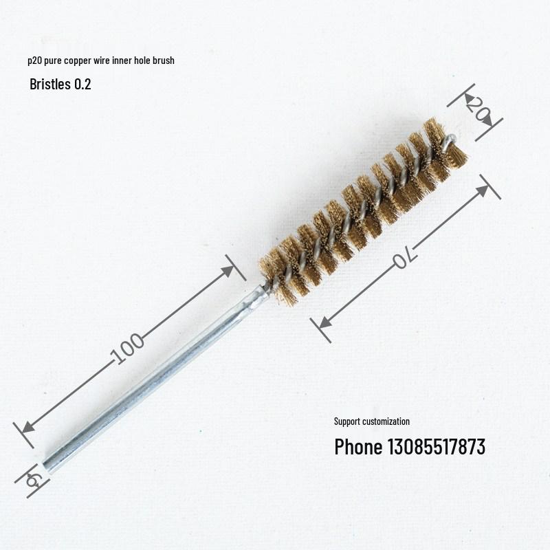 Abrasive Wire Tube & Pipe Brush - Steel Bristle for Deburring & Polishing