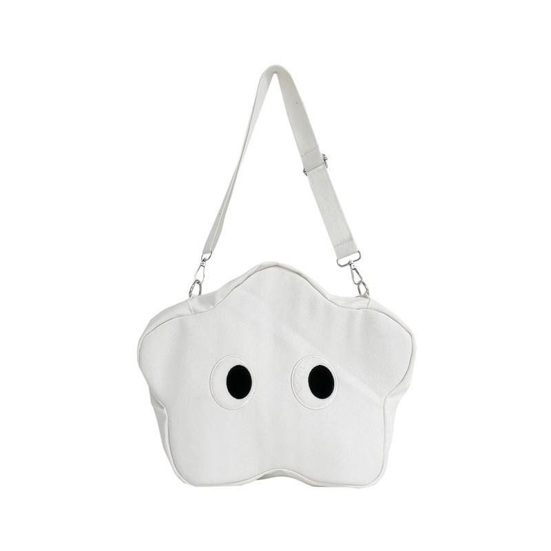 Plátěná crossbody kabelka s krásnýma očima, kabelka přes rameno a do podpaží, zábavná