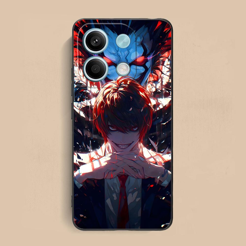 

Чехол для мобильного телефона Death Note Кира Лайт для Xiaomi Redmi Note 14 13 12 11 S Pro Plus 4G 5G Цветной печатный чехол Чехол Красивый Redmi Note 11S 4G