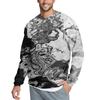 Men's Casual Fashion Printed Round Neck Pullover Sweatshirt