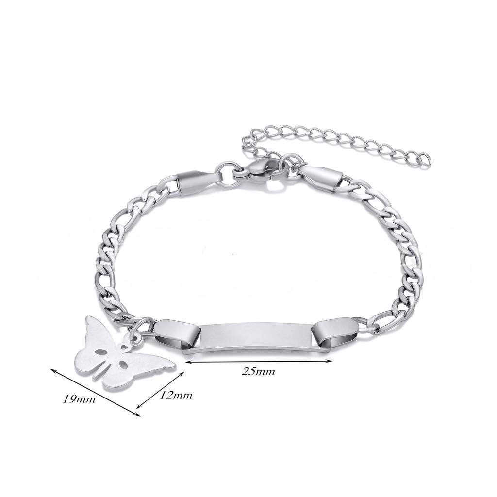 Custom Name Couple Bangle For Women Laser Engraved Letter Words Stainless Steel Figar Link Chain Personalized Bangle