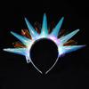 Glowing Headband for Women PVC LaserColor Hairhoop Halloween Party Headwear
