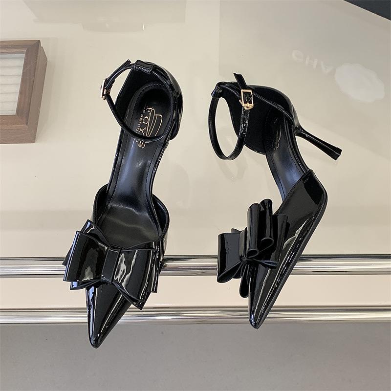 Women s Pointed Toe Cut-Out Ankle Strap Bowknot Summer Sandals - Perfect for Daily Wear 35