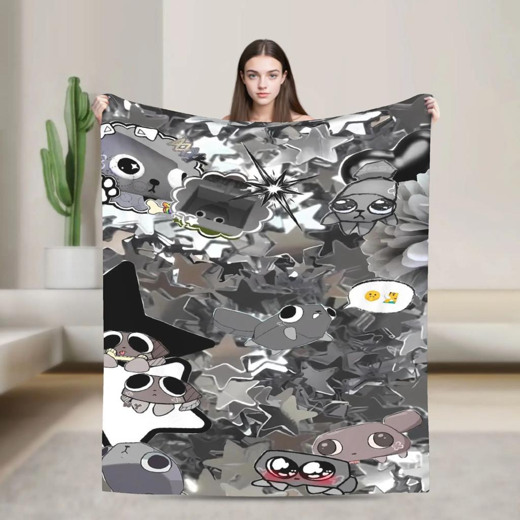 Super miękki koc Bassie Dandys World na kemping Pluszowa pościel Flanelowe narzuta na łóżko Pokrowiec na sofę