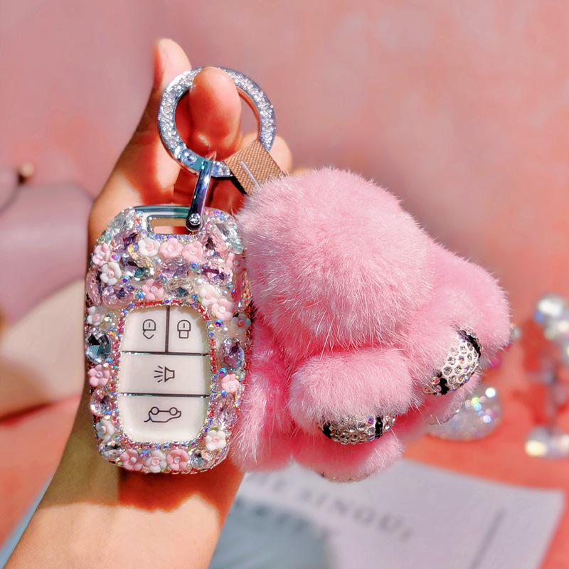 Rhinestone Car Key Shell for Southeast DX7/DX3/DX5/A5/Yi Wu - Fashion Goddess Bag Buckle