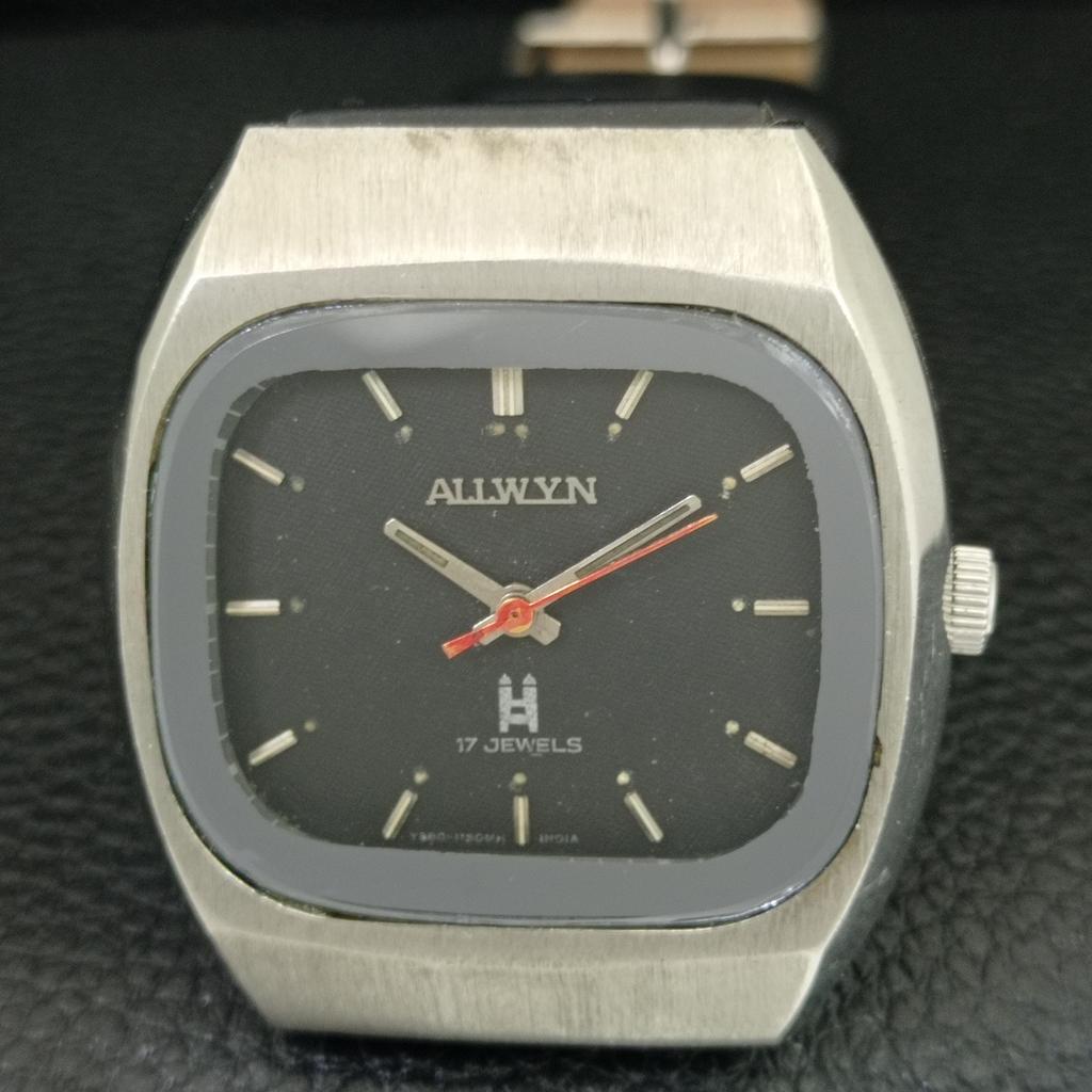VINTAGE ALLWYN HAND-WINDING 6300A INDIA MENS ORIGINAL DIAL WATCH A704029-1