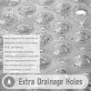 Čtvercová koupelnová předložka, Protiskluzová koupelnová předložka s přísavkami, Koupelnová předložka, Drenážní otvory, Lze prát v pračce
