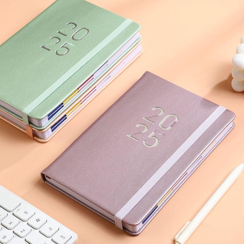 5 Colors 2025 Planner Notebooks A5 Sketchbook Schedule Journals  Office School Supplies