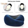 Travel Neck Pillow Aircraft Memory Foam Neck Support Cushion Adjustable Ergonomic Design Washable Neck Support Pillow
