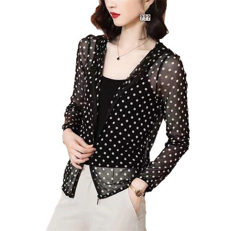 Summer Cross-Border Plus Size Chiffon Sun Protection Zipper Cardigan for Women