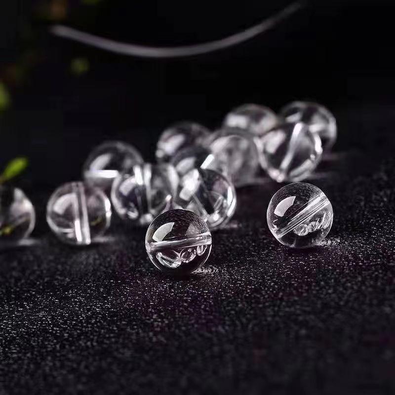 8A Natural White Crystal Round Beads for DIY Jewelry and Bracelets