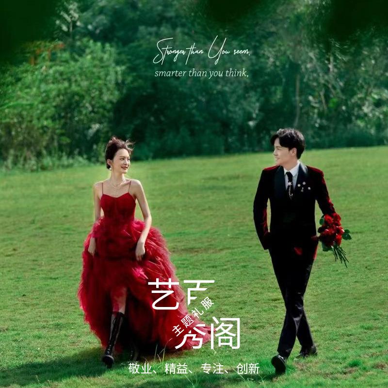 Temperament Red Light Wedding Dress 2025 Dress Clothing Wedding Dress