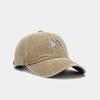 Neue Wärmeübertragung Sonne und Mond Muster weiches Oberteil Baseballkappe Paar Europäische und Amerikanische gewaschene Retro-Kappe
