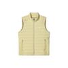 Solid Color Zipper Stand Collar Down Vest Men Vests Yellow F11M342915F-YE