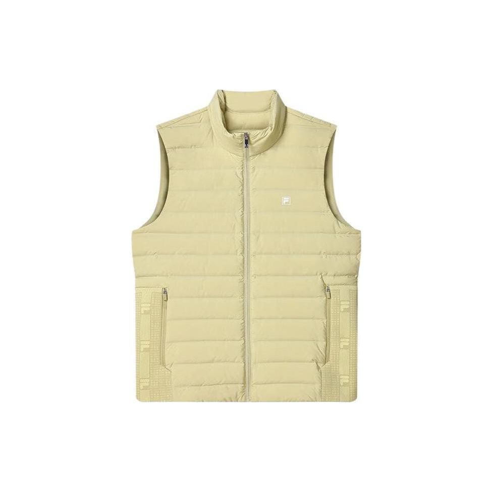 

FILA Solid Color Zipper Stand Collar Down Vest Men vests Yellow F11M342915F-YE 2XL
