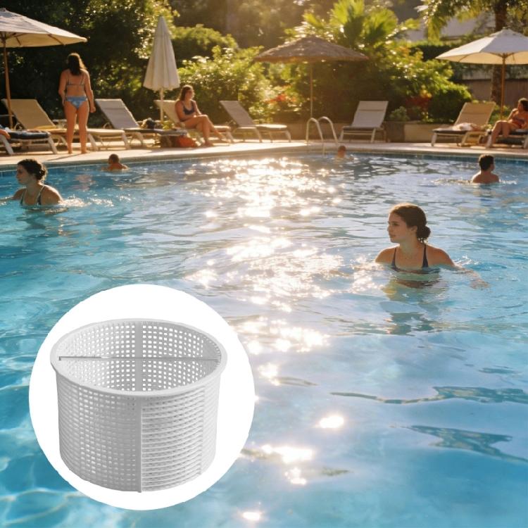 Pool Skimmer Basket For Swimming Pools Efficient Surfaces Debris Filtering with Plastic Construction Easy Installation