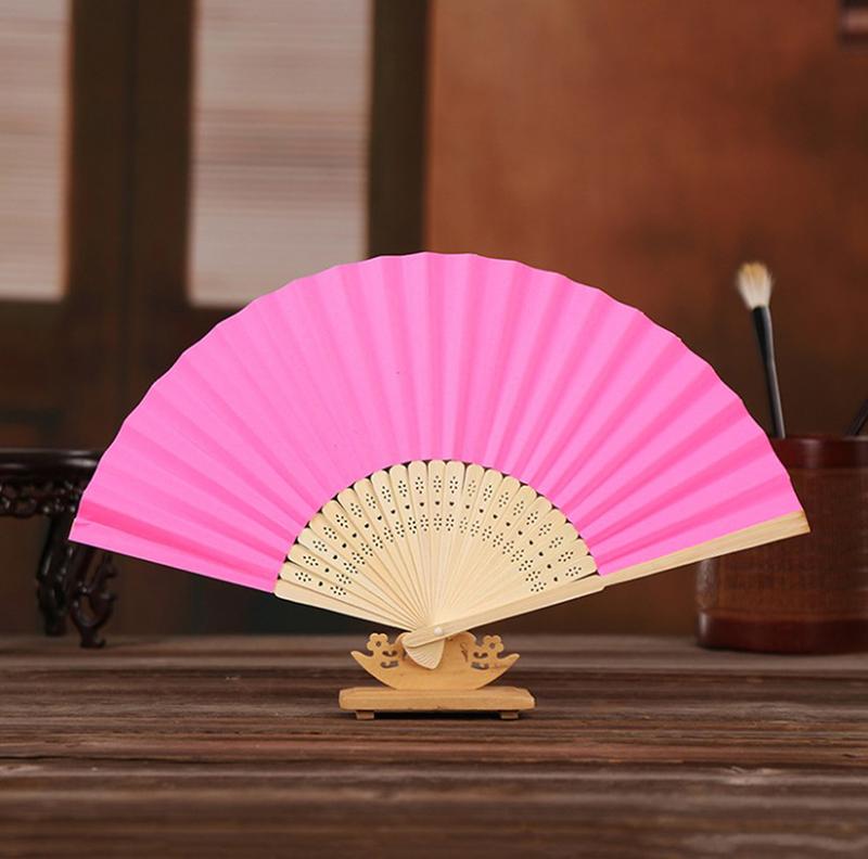 Folding Fan Hand Diy Chinese Folding Fan Wooden Bamboo Antiquity Folding Fan