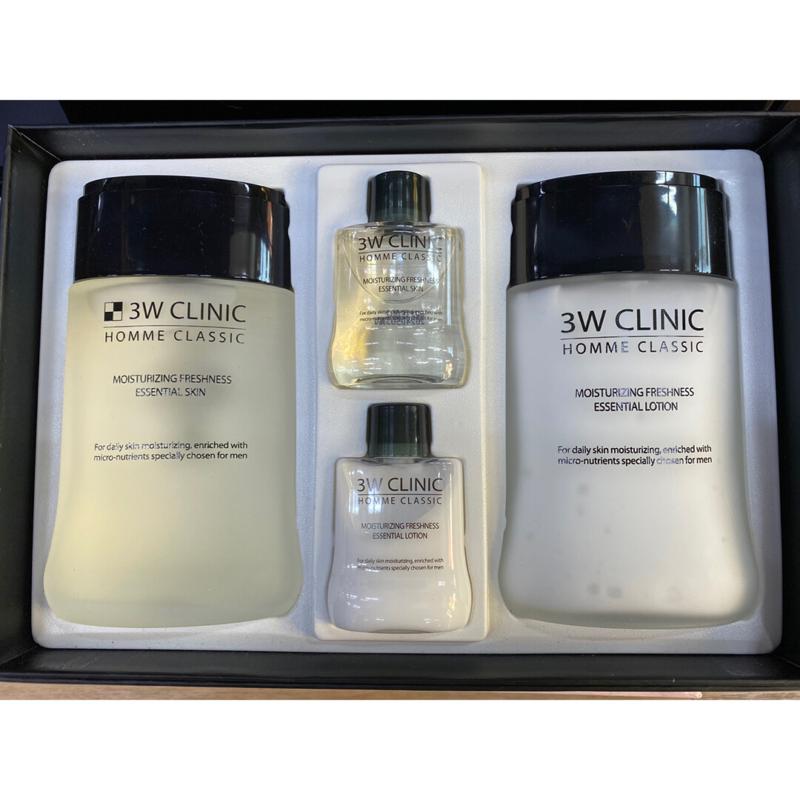 

3W Clinic Homme Classic Essential Skin Care тоник150мл+эмульсия150мл+дорожный набор