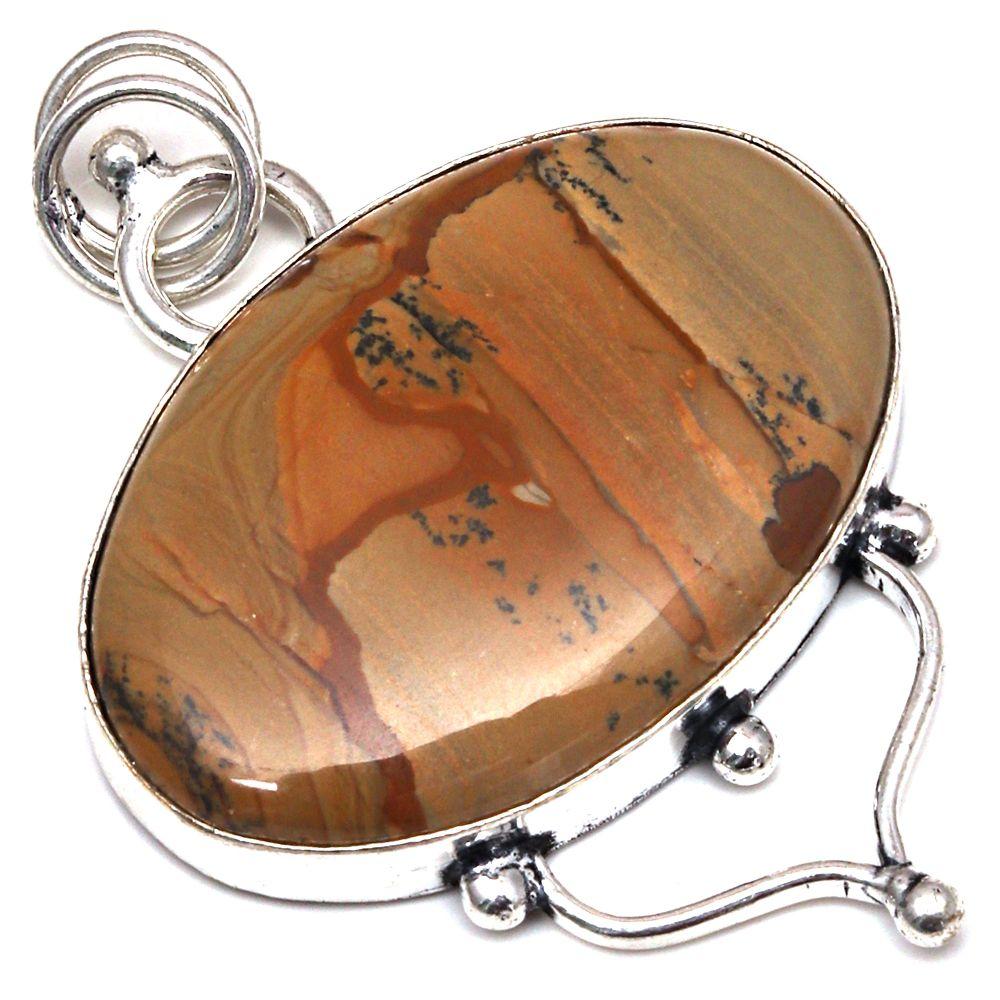 

Pendant Amrican Jasper Gemstone Gift For Her Silver Jewelry 2