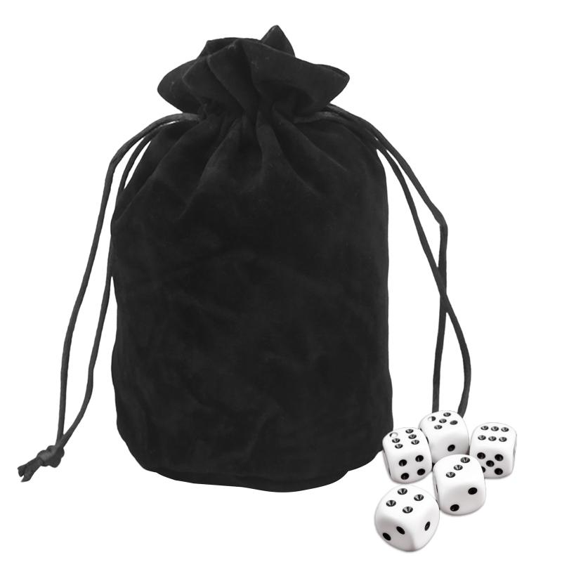 Divination Dice Drawstring Pouch Board Game Tarot Velvet Storage Pouch Dice Bag