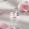 London Blue Topaz Gemstone 925 Sterling Silver Boho Jewelry Handmade Women Ring RR-68-12