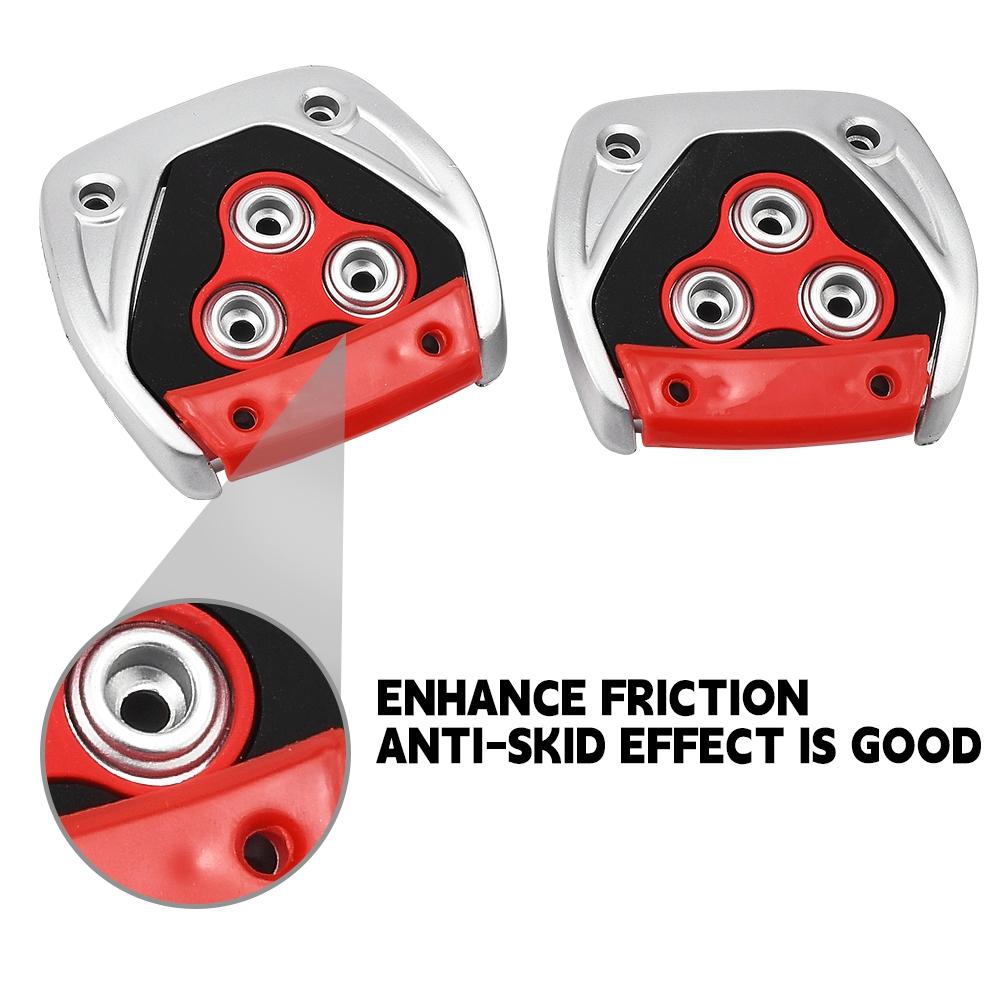 3Pcs Manual Car Non-Slip Foot Pedals Pad Cover Styling MT Brake Accelerator Clutch Pedal, Plastic Car Accessories