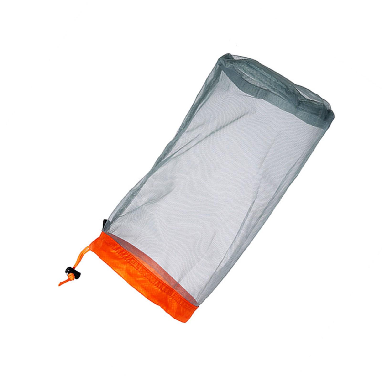 

Ultralight Mesh Drawstring Sack Outdoor Travel Hiking Camping Stuff Storage Bag M Orange