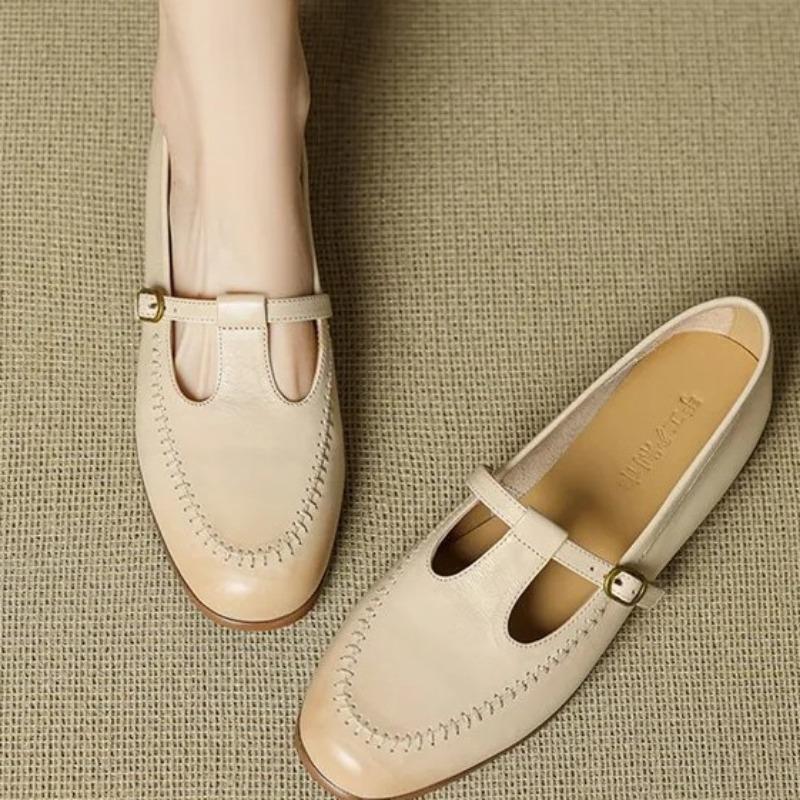 New Single-shoe Women's Flat Versatile and Retro Shoes