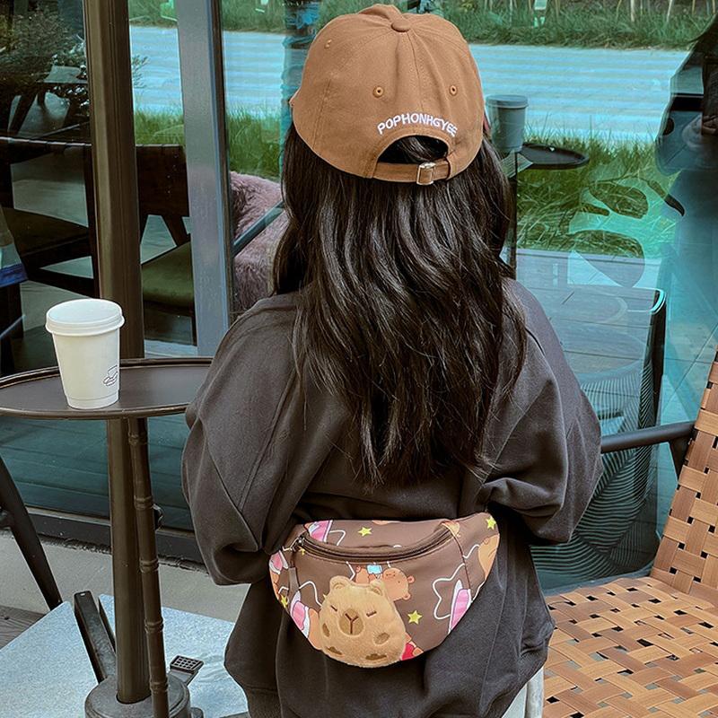 Geantă Messenger Kawaii Capybara Geantă de cruce pentru copii Rucsac drăguț din desene animate Geanta piept cu desene animate Geanta de voiaj Geanta de talie