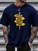 Unisexs Crew Neck Someone Said Road Trip Sign Graphic Short Sleeve Cotton Tee Summer Loose Streetwear Daily Outdoor Basic Wear Top