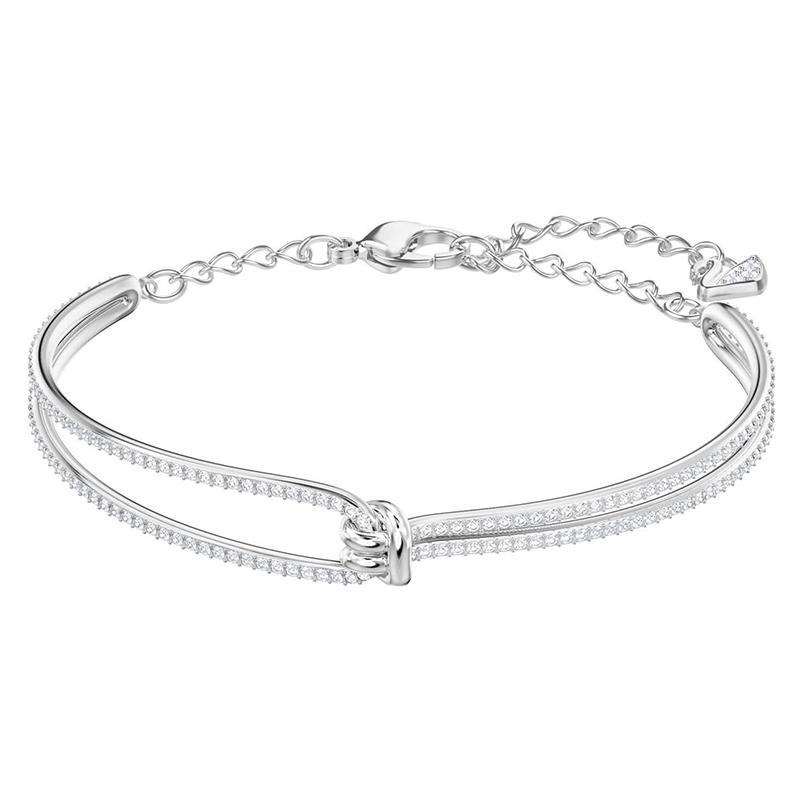 Swarovski Lifelong Series Crystal Twist Adjustable Artificial Crystal Bracelet Women s 5368552 серебряный