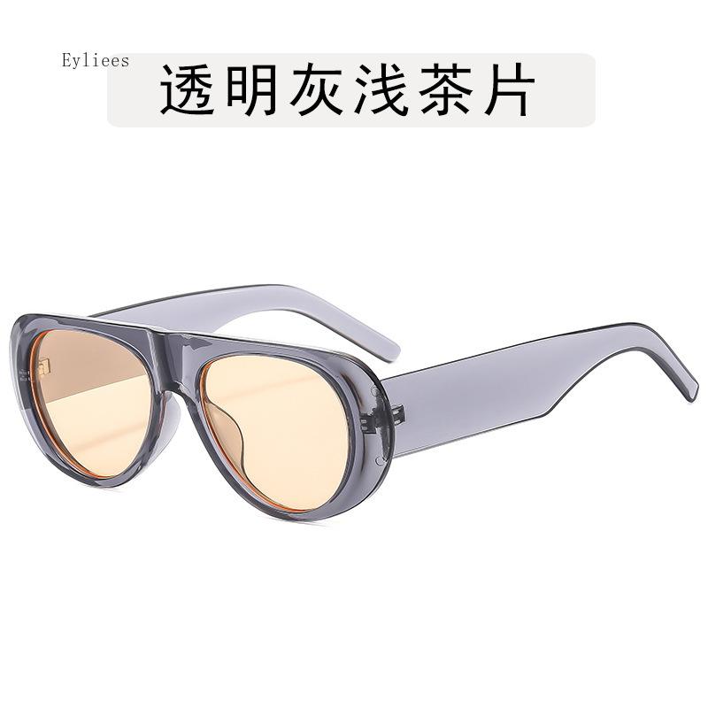 Vintage Luxury  Designer Oversized Pilot Sunglasses Women For Men Shades Big Frame Windproof Popular Punk Sun Glasses UV400