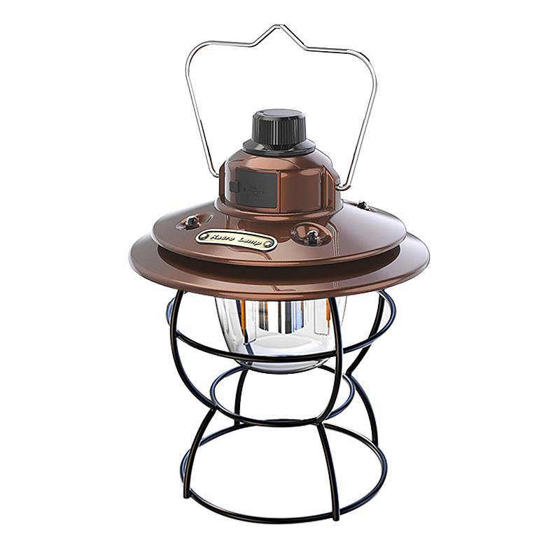 Multifunctional Led Vintage Lantern Battery Powered Artistic Retro Outdoor Camping Rechargeable Table Pathway Decor Night Lights
