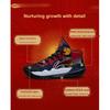Li Ning Anti-Slip Wear-Resistant Mid-Top Basketball Shoes Kids sneakers Blue Red YKBT004-7