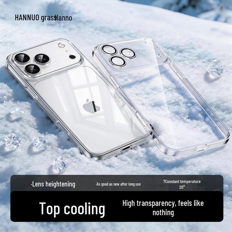 

Ice Crystal Transparent Heat Dissipation Case for iPhone 17 Pro Max