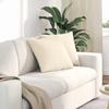 Sofa Cushions 2 Pieces Cream 45 X 45 Cm Corduroy Fabric
