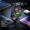 Car Charger Socket Type-C & Dual USB 3Ports Fast Charger Socket Waterproof with Voltmeter 12V/24V For Boat Motorcycle Adaptors