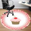 1 Stück Stuhlteppich mit Cupcake-Print für das Büro, weiche Flanell-Wurfmatte, perfekt für Büro, Feiertagsparty-Dekoration Wahl yy251113047