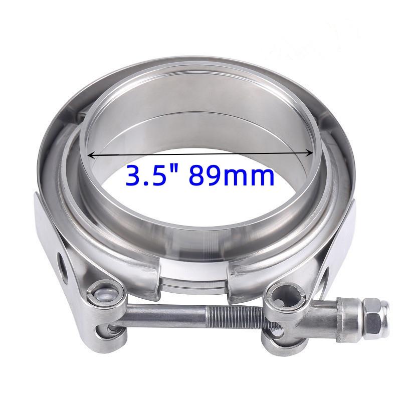 V Band Clamp Male Female Exhaust Flange 304 Stainless Steel Turbo Muffler Pipe Kits Release Car Accessories 2"2.5"3"3.5" 4" Inch