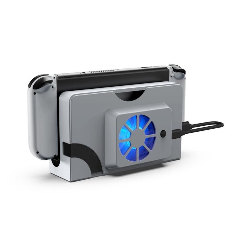 Efficient Cooling Fan Base Dock Stand with Blue Radiator for SW Host Prevents Overheating During Gameplay