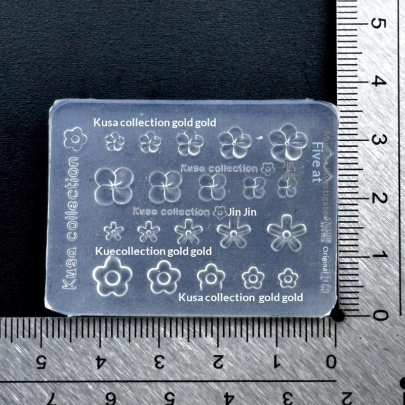 Flowers Nail Silicone Relief Flower Basket Shape Nail Art Mold 3D Nail Decoration Accessories Manicure Tool